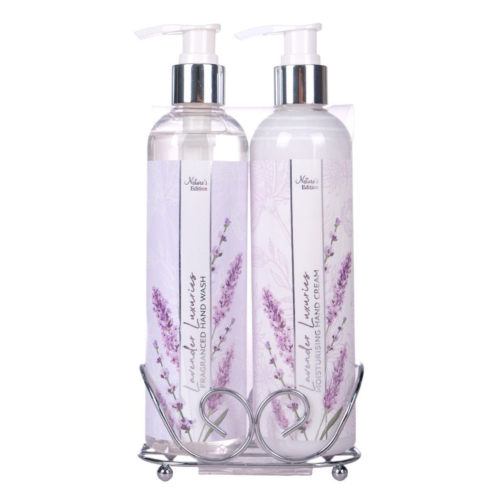 Natures Edition Caddy Set Containing Hand Wash 300ml Plus Hand Cream 300ml Lavender