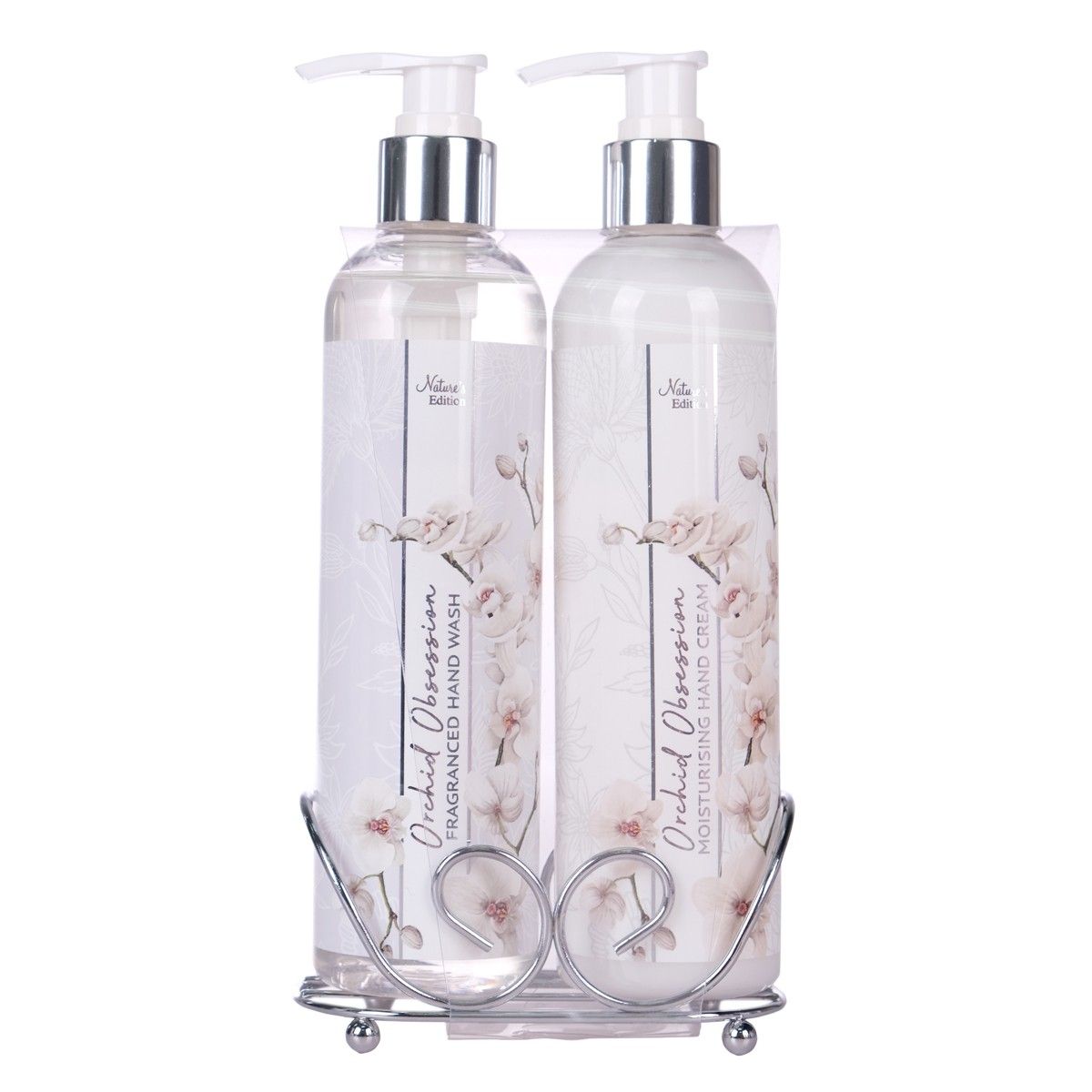 Natures Edition Caddy Set Containing Hand Wash 300ml Plus Hand Cream 300ml Orchid