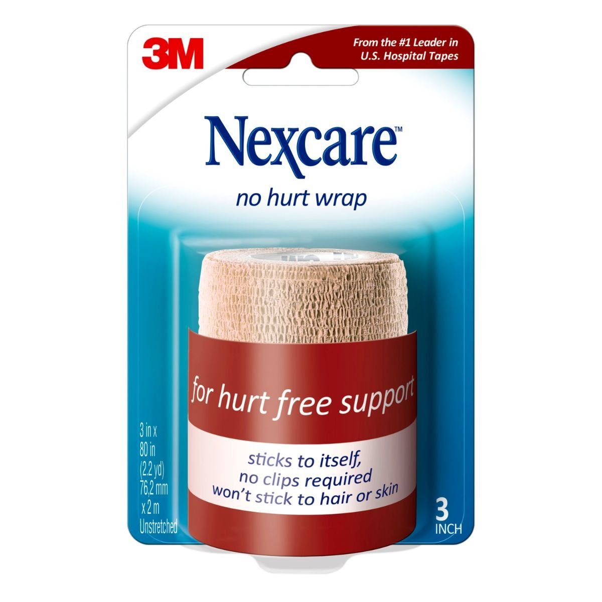 Nexcare No Hurt Tape Wrp Nht-3 76.2mmx2m