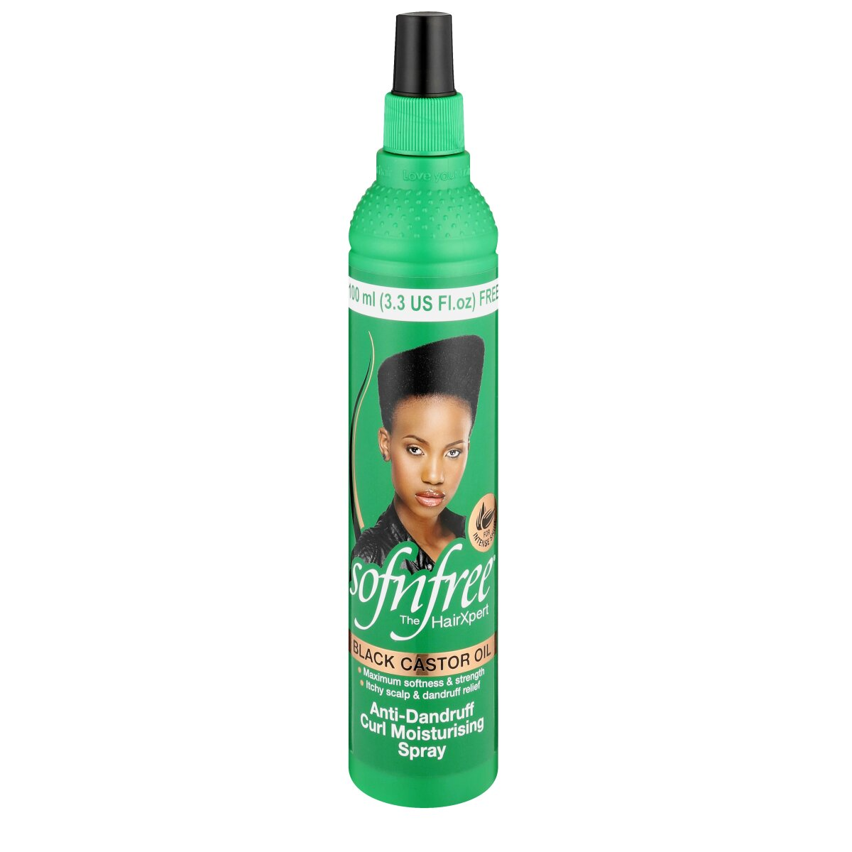 Sof N Free Balck Caster Oil Curl Moisturising Spray 350ml