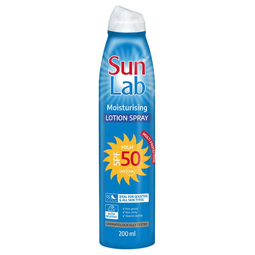 Sun Lab Spf50 200ml Sensitive Moisturising Lotion Spray