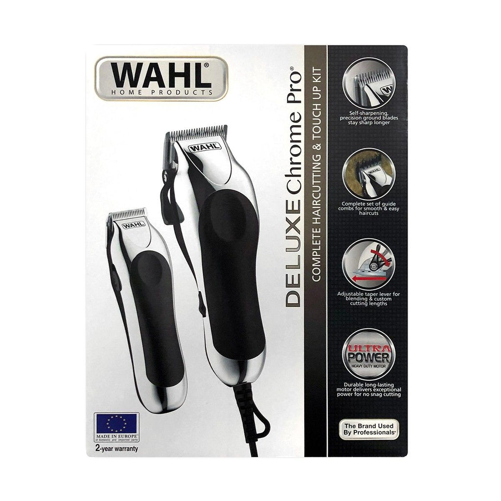 Wahl Deluxe Chrome Pro Hair Clipper Kit