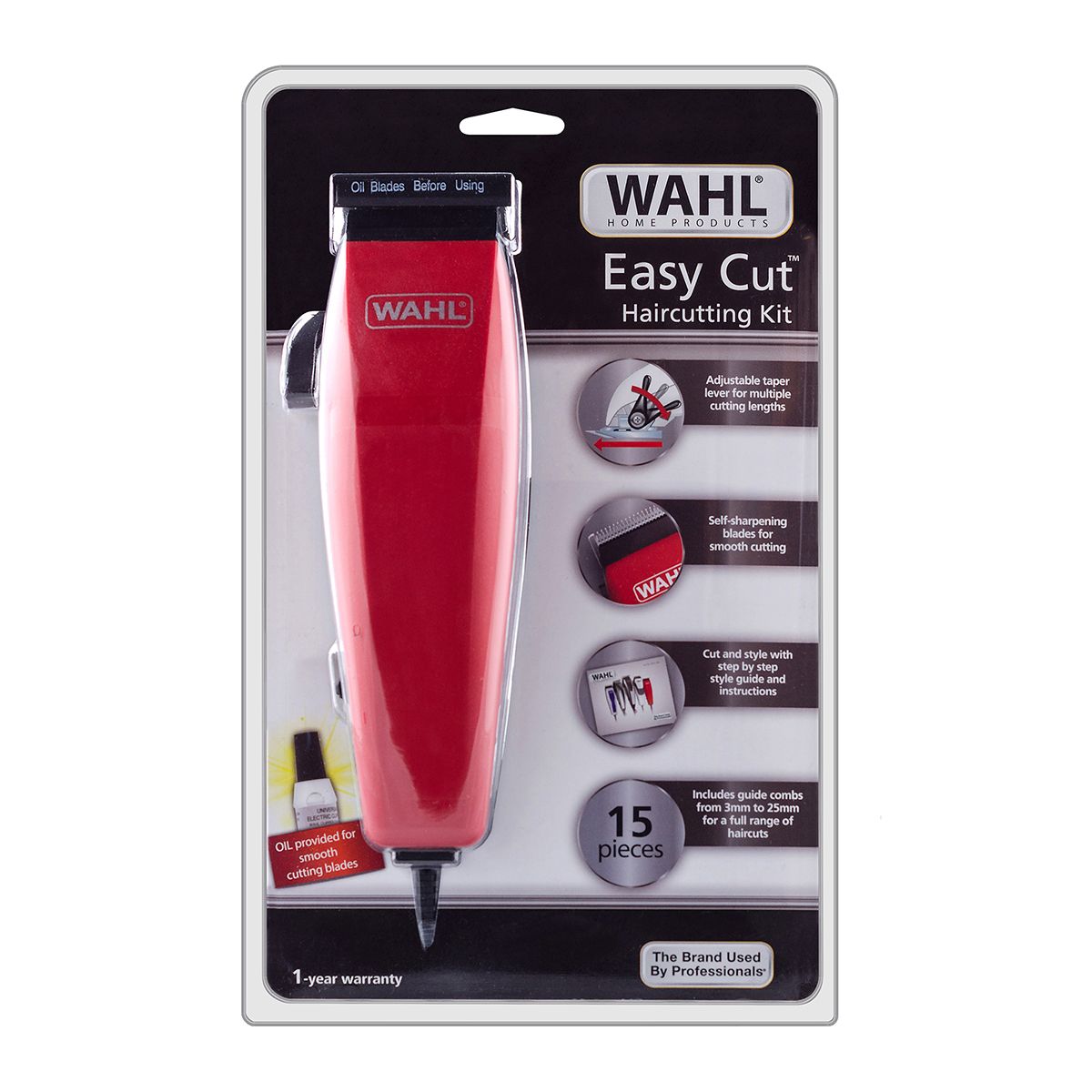 Wahl Easy Cut Haircutting Kit Red 15pce (9633)
