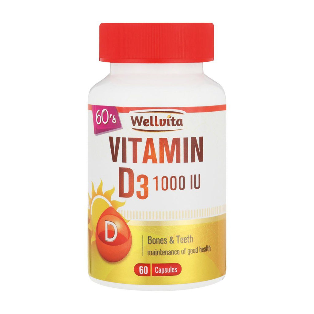 Wellvita Vitamin D3 1000iu 60 Capsules – ZimSeller Pharmacy