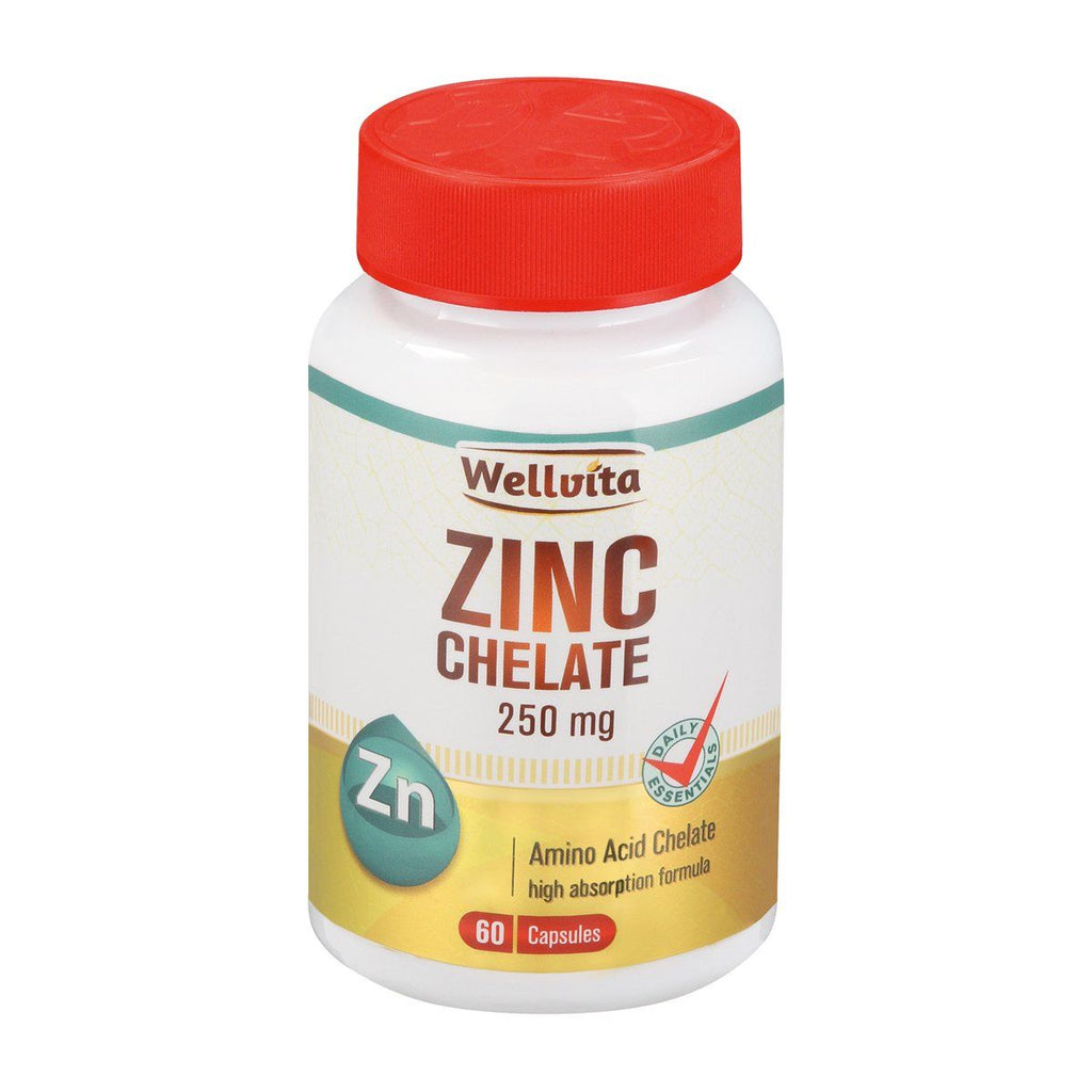 Wellvita Zinc Chelated 25mg Caps 60