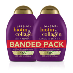 OGX Thick & Full Biotin & Collagen Shampoo + Conditioner Banded Pack