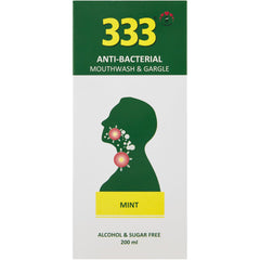 333 Oral Throat Gargle 200ml Mint