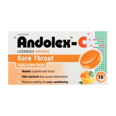 Andolex C Lozenges 16's Orange