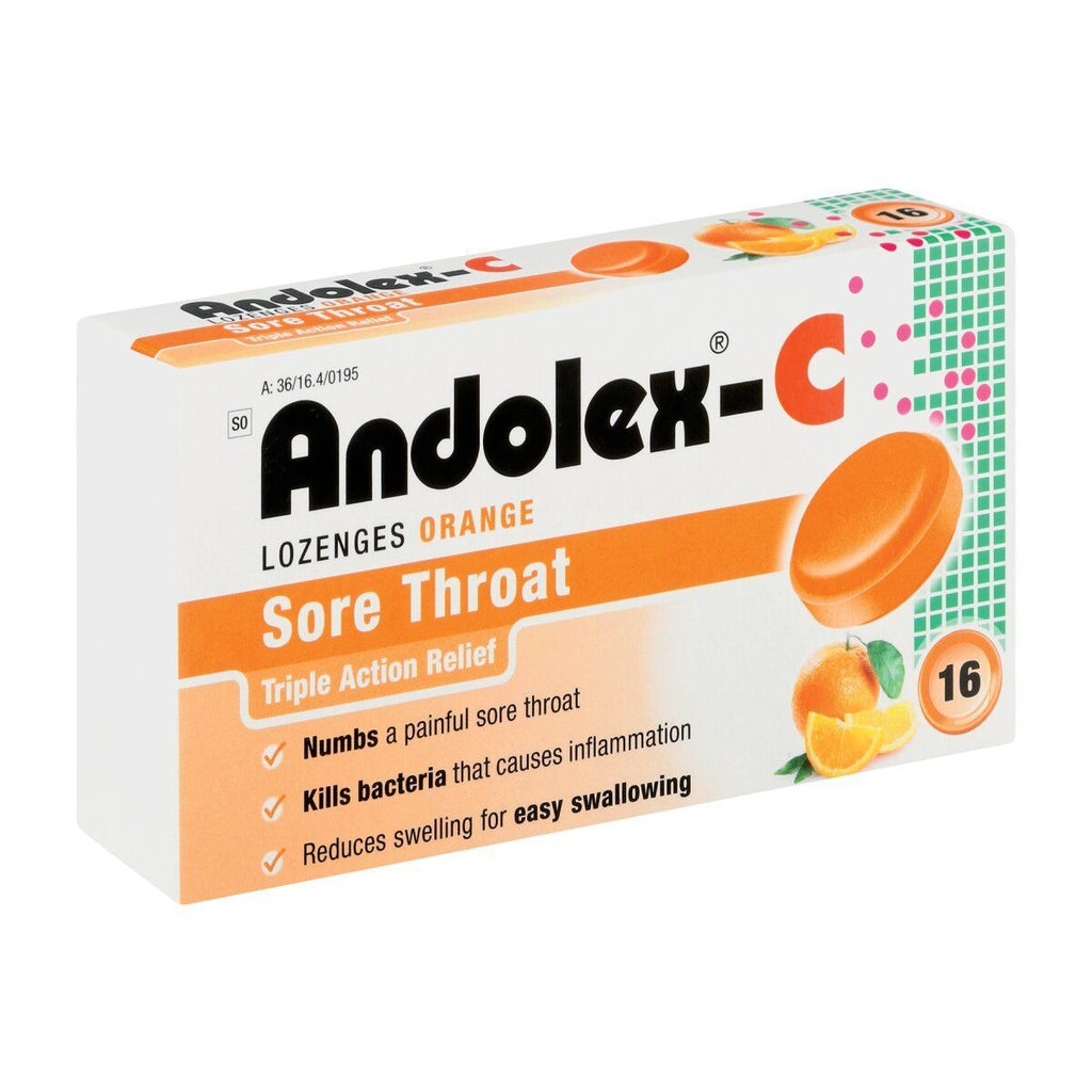 Andolex C Lozenges 16's Orange