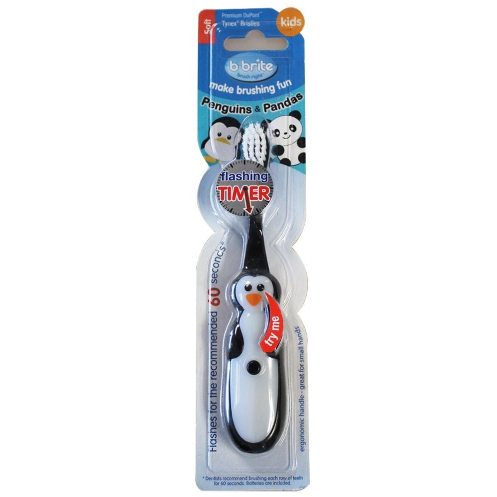 B-brite Toothbrush Penguin & Panda Wave Flashing