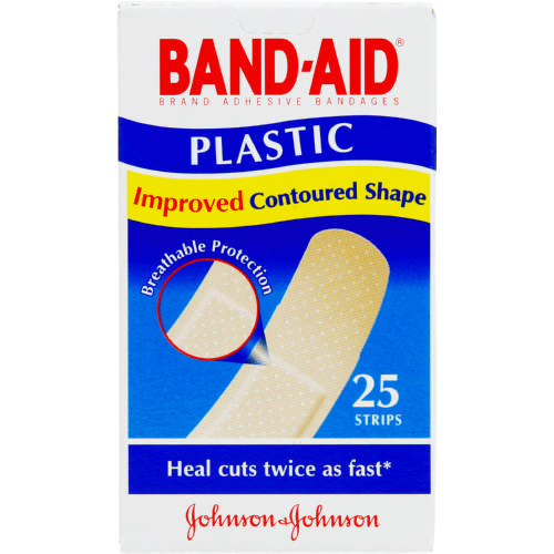 Bandaid Plastic Shapes 25's