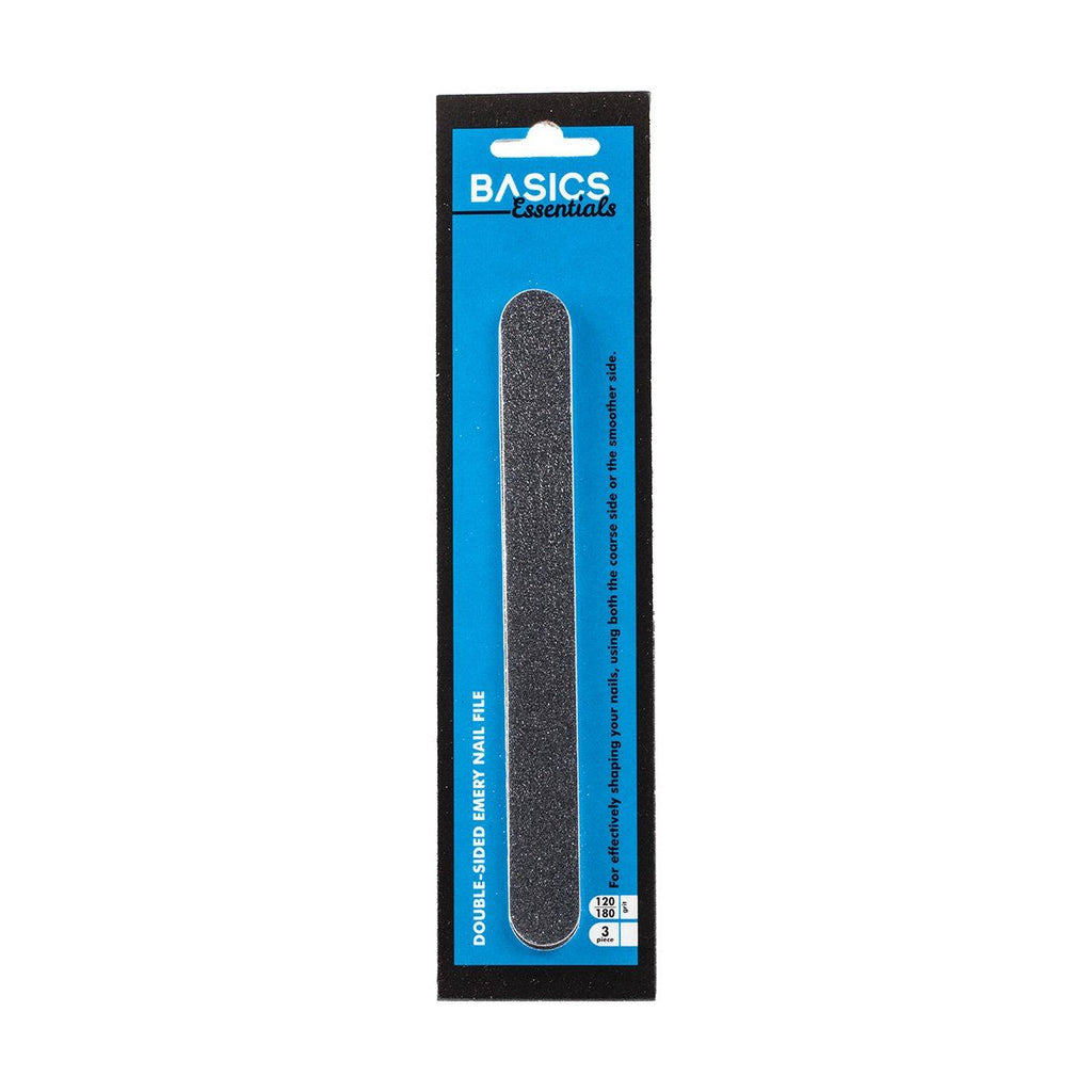 Basics Double Sided Nail File 3pcs