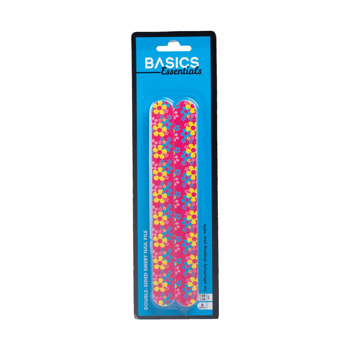 Basics Double Sided Nail File Floral 6pc