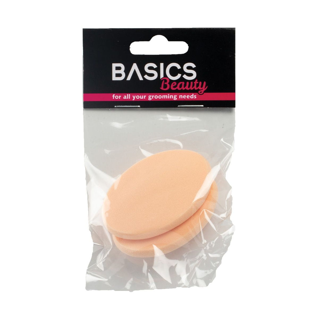 Basics Makeup Sponge Beige Oval 2pcs