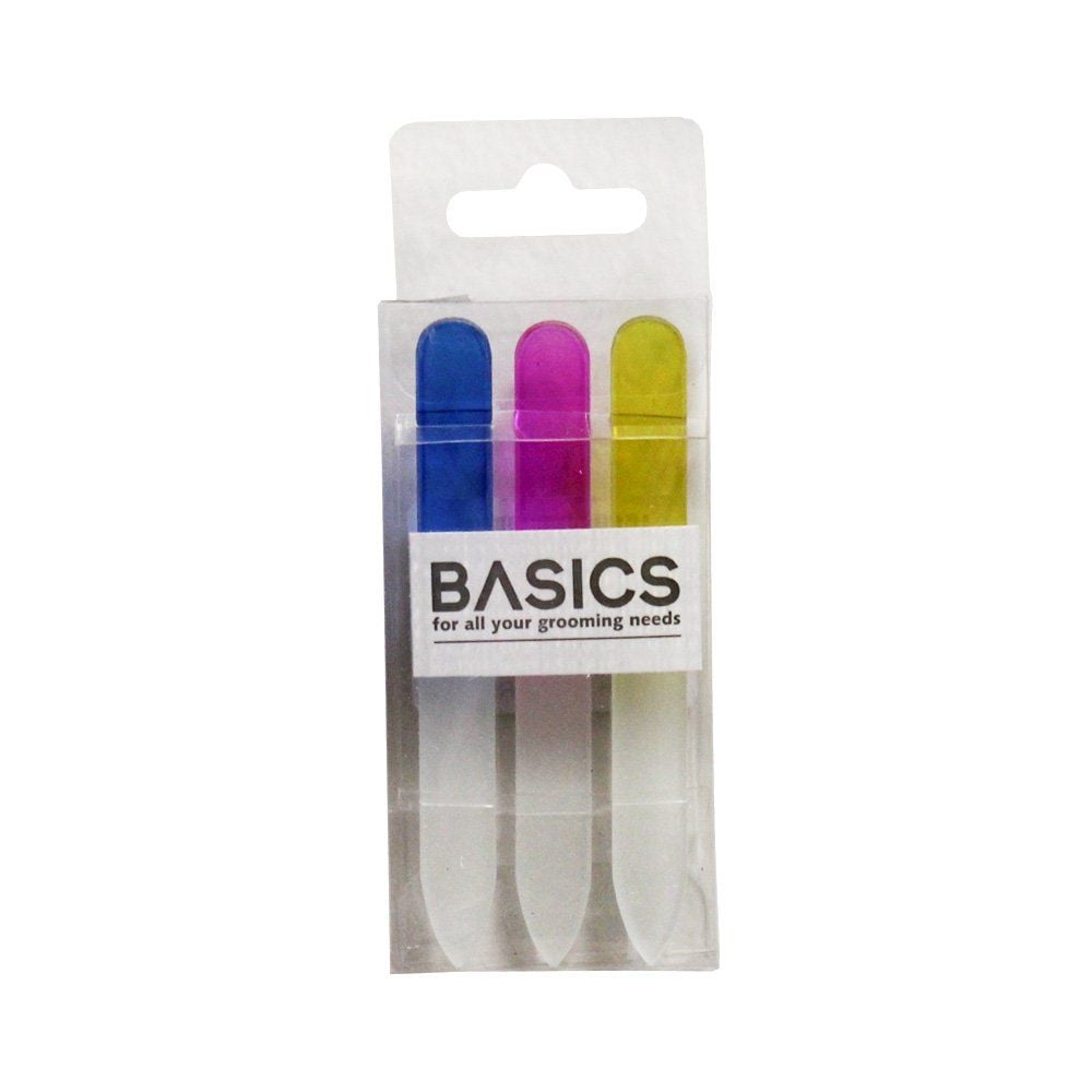 Basics Nail File Glass 3pcs In Pvc Box