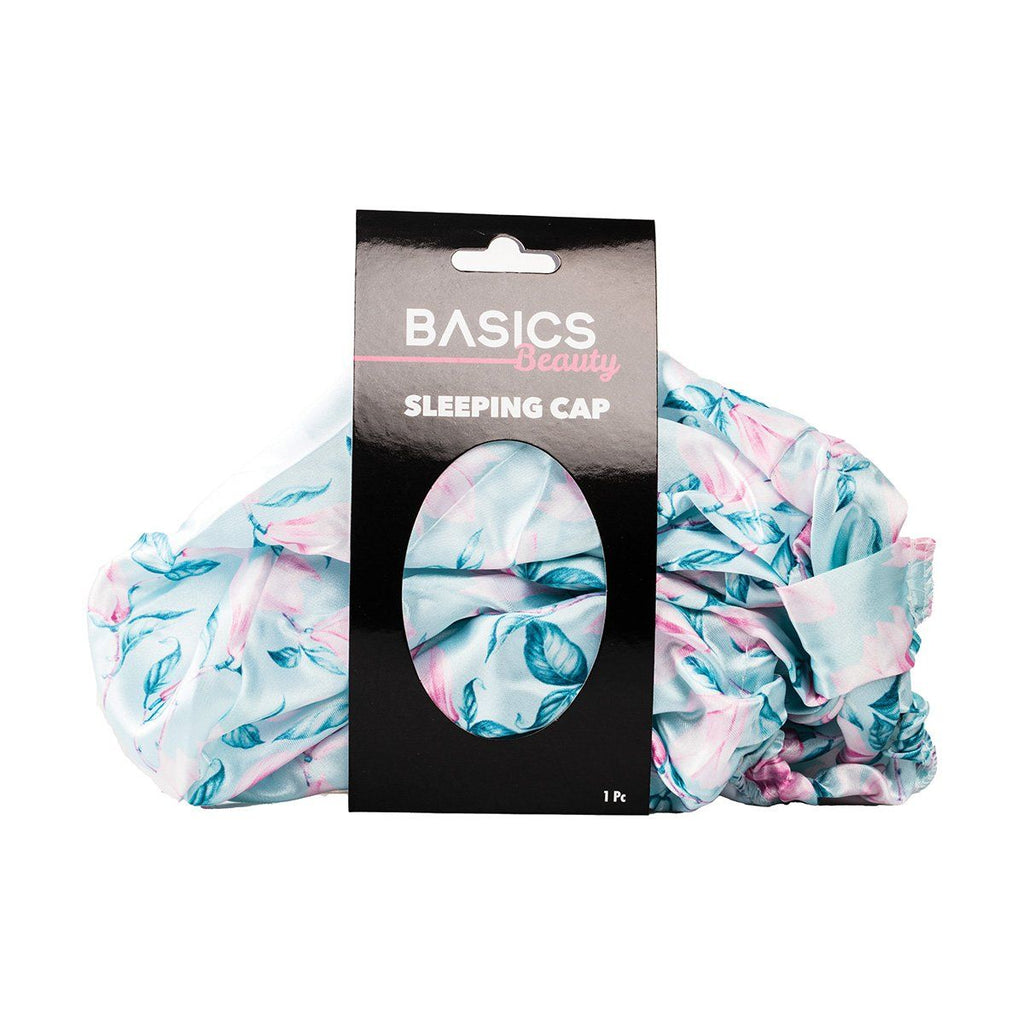 Basics Nightcap Satin Purple Blue Floral