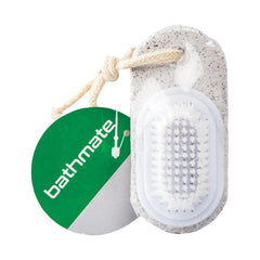 Bathmate Pumice Stone + Nail Brush 9.5x4.5x4cm