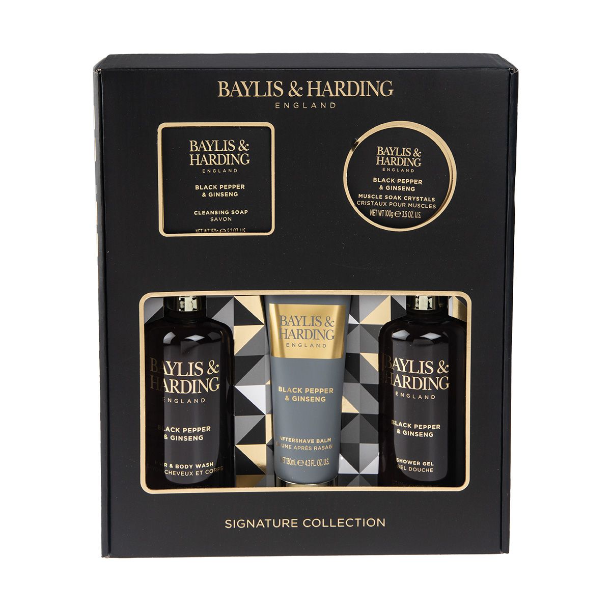 Baylis Sign Men Blck Pepper&gin 5pc Set