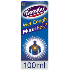 Benylin, Wet Cough Syrup, Mucus Relief, 100ml