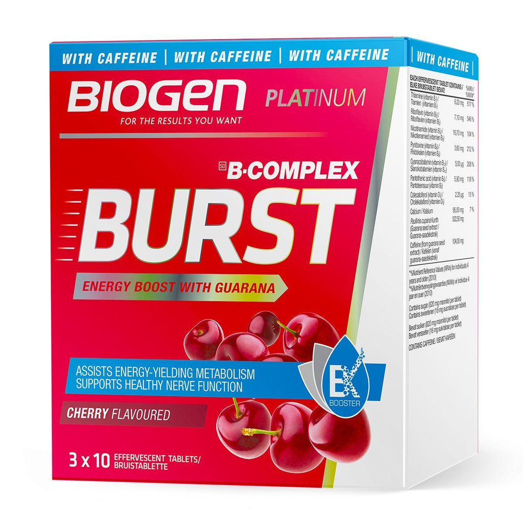 Biogen B Complex Burst Effervescant Cherry 30 Tablets