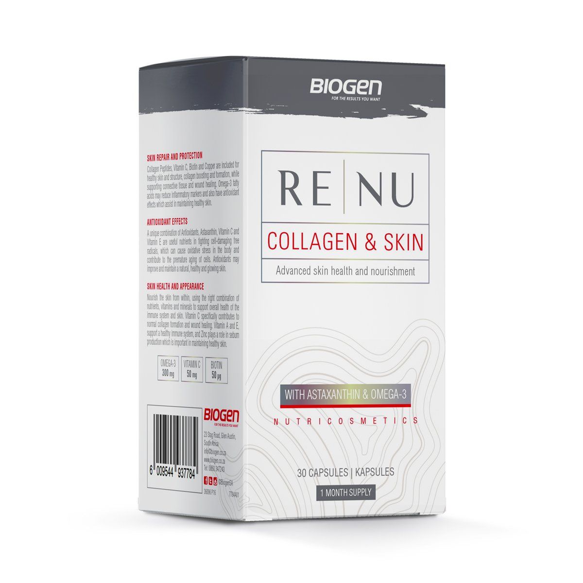 Biogen Renu Collagen & Skin Caps 30