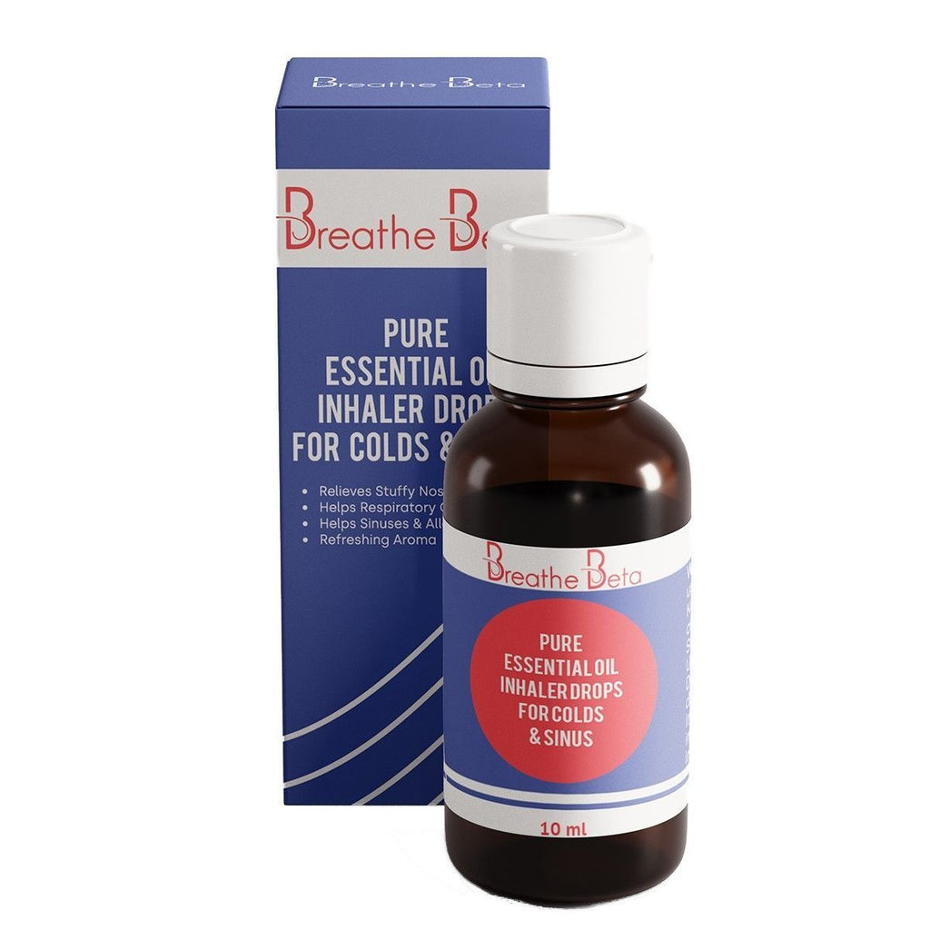 Breathe Beta Pure Essential Oil Inhaler Drops For Colds & Inus