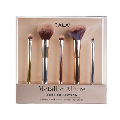 Cala Metallic Allure Core Hair Brushes 5 Pieces