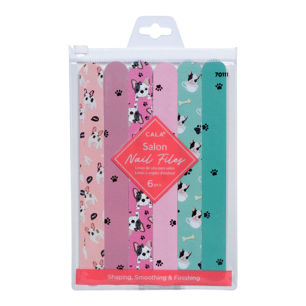 Cala Nail Files Frenchie Lover 6 Pieces