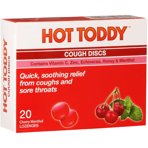 Cough Discs Cherry Menthol Lozenges 20s