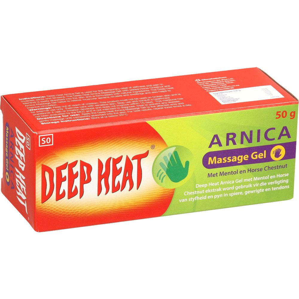 Deep Heat Arnica Massage Gel - with Menthol & Horse Chestnut 50g