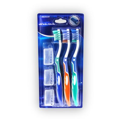Dentalmate Toothbrush Distinctive Tongue Cleaner W/caps 3pcs