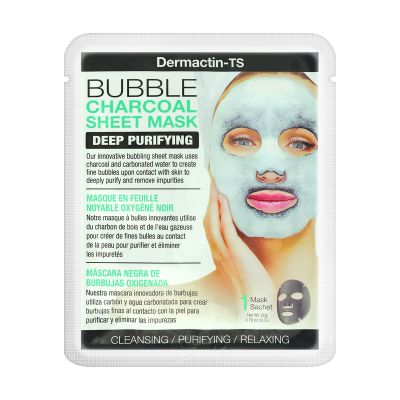 Dermactin Facial Sheet Mask Bubble Charcoal 24g