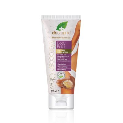 Dr Organic Moroccan Glow Body Polish Pre-tan Exfoliator