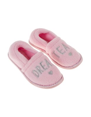 Embroidery Stokie Slippers Pink (Size 12-6) Older Girl