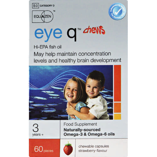 Equazen eye q chews - Omega 3 Supplement for Children - Strawberry 60s