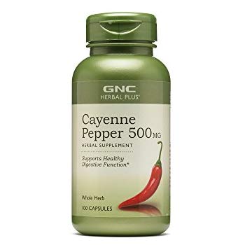 GNC Herbal Plus Whole Herb Cayenne 100 Capsules