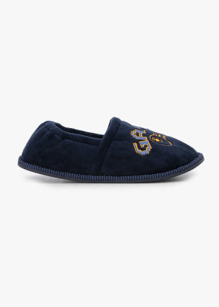 Game Over Embroidery Stokie Slippers Navy (Size 12-6) Older Boy