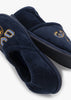 Game Over Embroidery Stokie Slippers Navy (Size 12-6) Older Boy