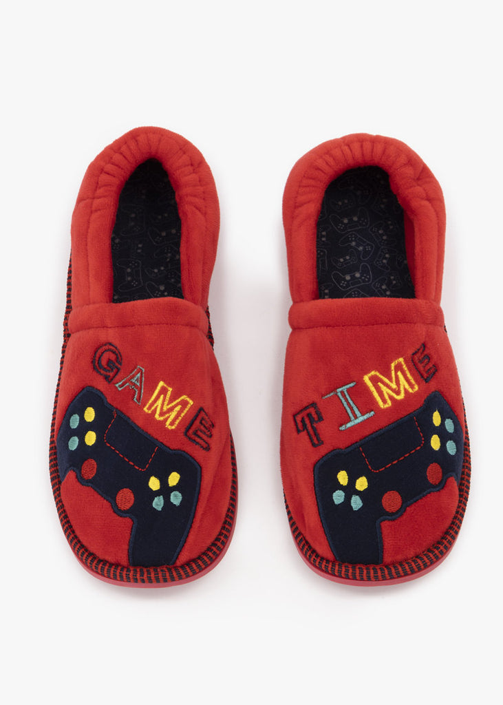 Game Time Stokie Slippers Red (Size 12-6) Older Boy