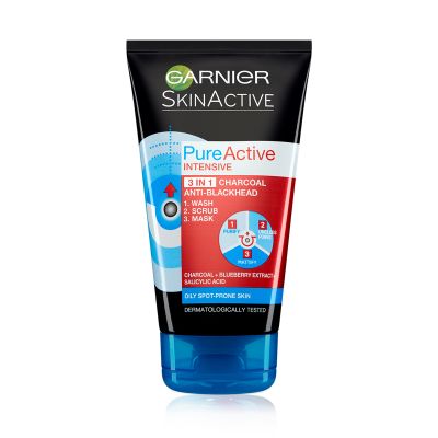 Garnier Skin Pure Active 3in1 150ml Charcoal