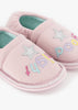 Good Night Embroidery Stokie Slippers Pink (Size 4-13) Younger Girl