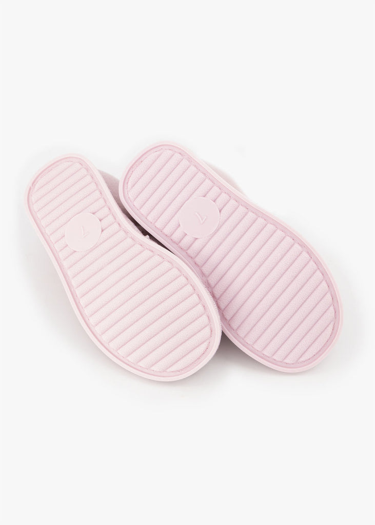 Good Night Embroidery Stokie Slippers Pink (Size 4-13) Younger Girl