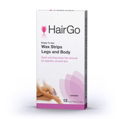 Hairgo Wax Strips Legs And Body Lavender 12 Double Sided