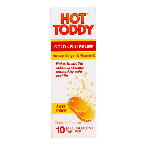 Hot Toddy Cold & Flu Relief Orange 10 Effervescent Tablets