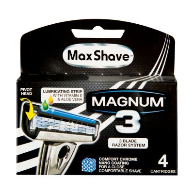 Max Shave M3 Magnum 3 Blade 4 Cartridges