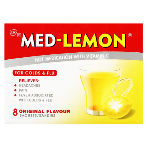 Med-Lemon Flu & Congestion Hot Medication with Vitamin C 18s