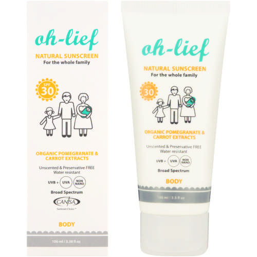 Oh-Lief Natural Sunscreen For The Whole Family For Body SPF30 100ml