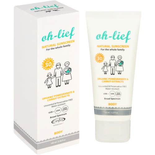 Oh-Lief Natural Sunscreen For The Whole Family For face SPF30 100ml