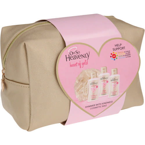 Oh So Heavenly Heart of Gold Cosmetic Bag