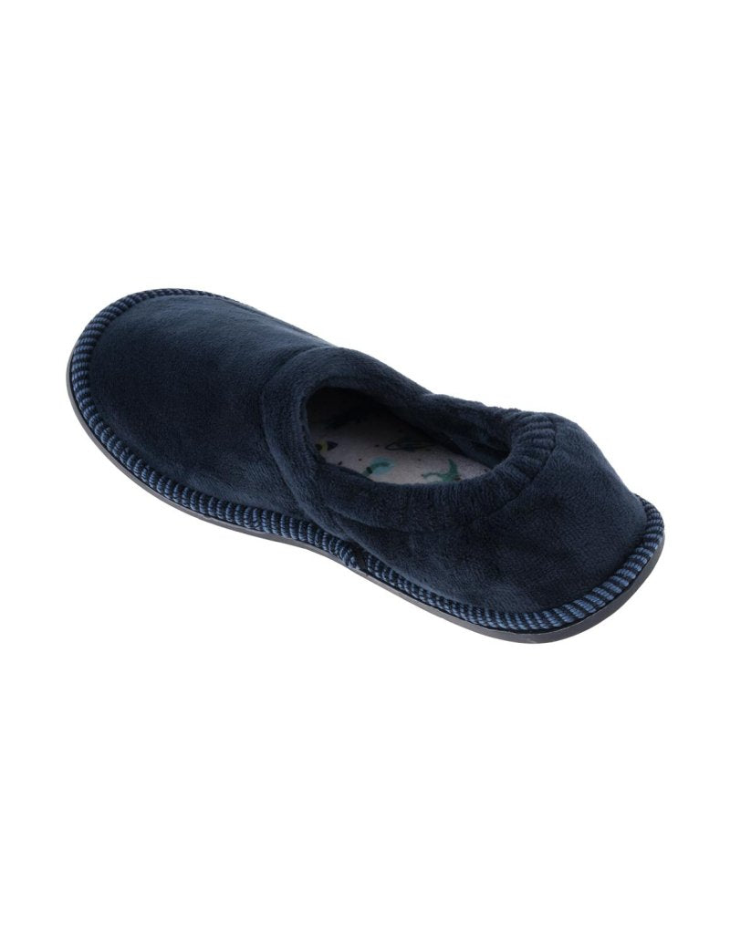 Plush Stokie Slippers Navy (Size 4-13) Younger Boy